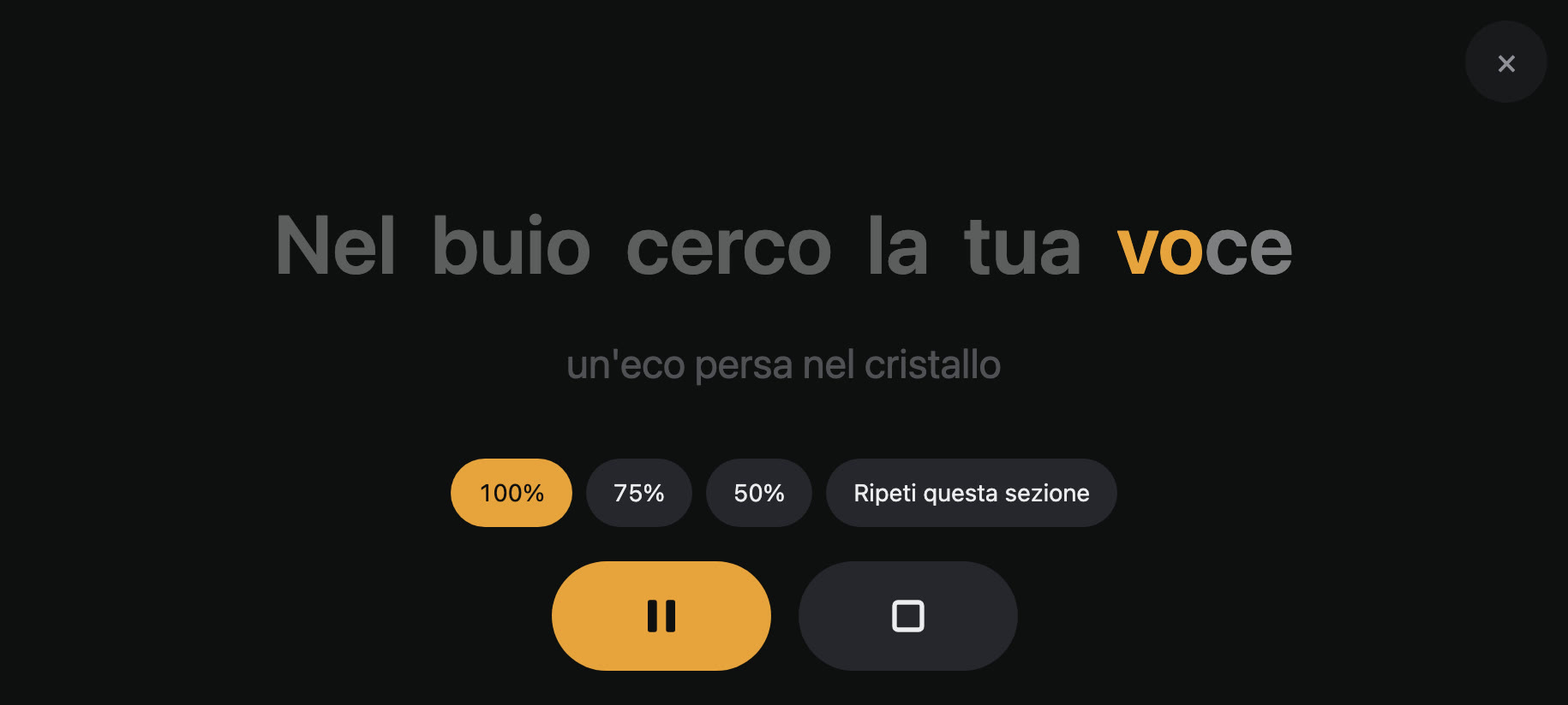 Il karaoke: la sillaba accesa mentre la canti.